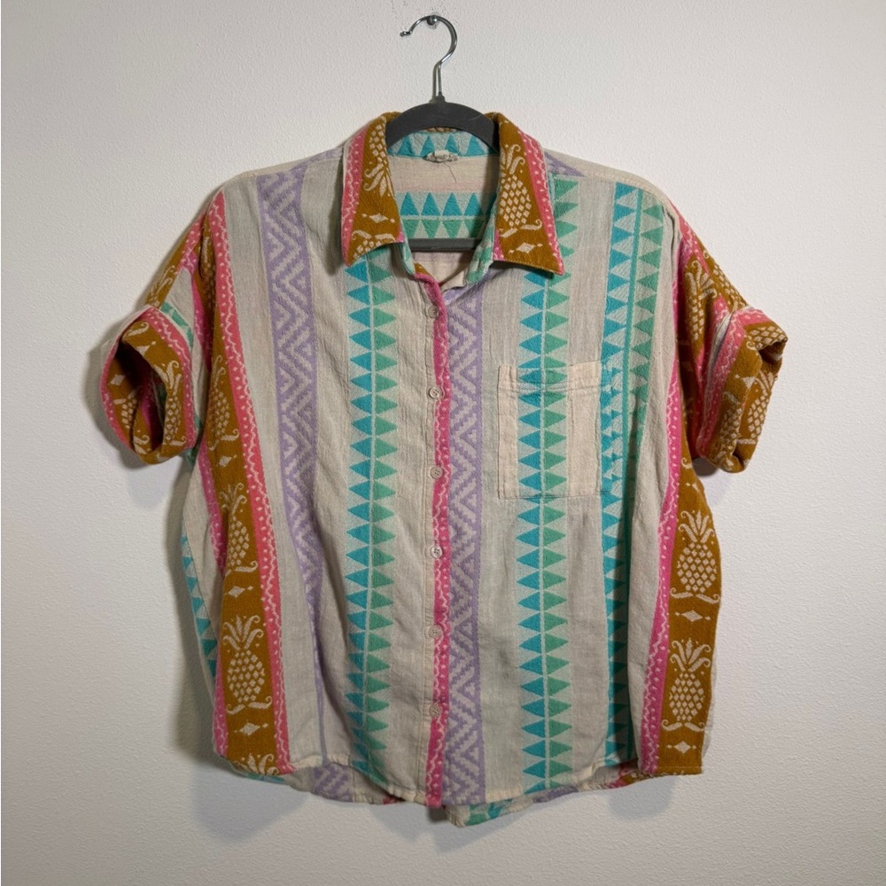 Multicolor Geometric Pattern women’s Shirt